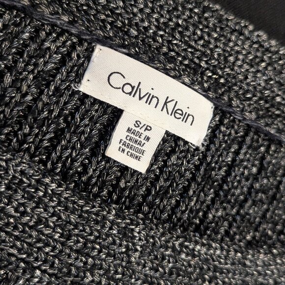 Calvin Klein Metallic Knit Sweater with Side Zip - Size S/M - Picture 2 of 11
